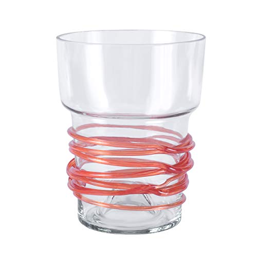 botle Orchideentopf Glas Übertopf Blumentopf Pflanzgefäß D 13 cm H 16,5cm rot von botle