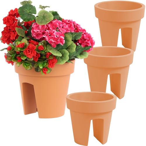 botle Satz von 3 Stück Balkonkiste Blumenkasten Geländerkasten Balkonkasten Geländertopf ?24,5cm | 5 L Terrakotta Balkon-Blumenkasten oval botle Satz von 3 Stück Balkonkiste Blumenkasten Geländerkasten Balkonkasten Geländertopf ?24,5cm | 5 L Terrakotta Balkon-Blumenkasten oval von botle