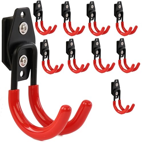 botle Set 10 Stck. Werkzeughaken Qbrick Koffer-System für Elektrowerkzeuge, U-förmig 7cm, stabil mit PVC-Ummantelung, für Garage, Schuppen, Haken für Kleide und Farbrolle, Tragkraft bis 40 kg von botle