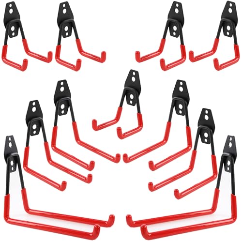 botle Set 11 Stck. Wandhaken, Werkzeughaken, Geradeförmig S, M, L Grosse, Stahl mit PVC, für Garage, Werkstatt, Elektrowerkzeuge, Sportgeräte, Doppelhaken, Tragkraft bis 40kg Verlängerungskabel botle Set 11 Stck. Wandhaken, Werkzeughaken, Geradeförmig S, M, L Grosse, Stahl mit PVC, für Garage, Werkstatt, Elektrowerkzeuge, Sportgeräte, Doppelhaken, Tragkraft bis 40kg Verlängerungskabel von botle