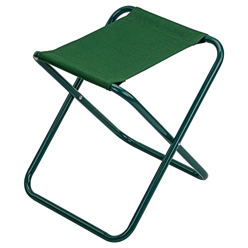 botle Touristischer Hocker Gartenstuhl Grün Touristischer Stuhl Strandstuhl aus Polyester/Stahl gemütlich leicht gefaltet 32 cm x 33 cm H 34 cm Angelstuhl Überzug Campingstuhl von botle