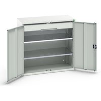 bott verso Flügeltürschrank mit Schublade, mit 2 Fachböden und 1 Schublade, BxTxH: 1050 x 550 x 1000 mm von Bott