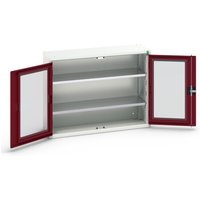 bott verso Beistellschrank mit Sichtfenster, mit 2 Fachböden, BxTxH: 1050 x 350 x 800 mm von Bott