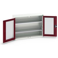 bott verso Flügeltürschrank mit Sichtfenster, mit 2 Fachböden, BxTxH: 1050 x 350 x 800 mm von Bott