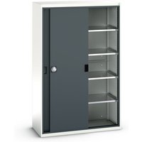 bott verso Schiebetürschrank, mit 4 Fachböden, BxTxH: 1300 x 550 x 2000 mm von Bott