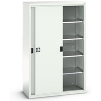 bott verso Schiebetürschrank, mit 4 Fachböden, BxTxH: 1300 x 550 x 2000 mm von Bott