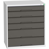 bott verso Schubladenschrank, mit 6 Schubladen und Einzelauszug, BxTxH: 800 x 550 x 900 mm von Bott