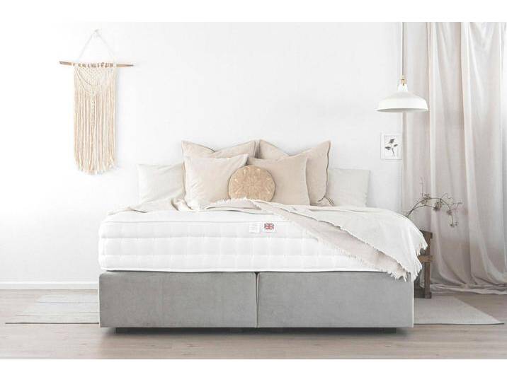 Boxspringbett CONTINENT 140x200 cm - verschiedene Farben und Bezüge verfügbar - konfigurierbar - mit Matratze - ohne Kopfteil von boxspringliebe
