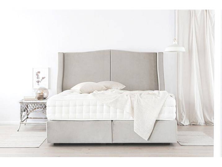 Boxspringbett VERSAILLES 140x200 cm - verschiedene Farben und Bezüge verfügbar - konfigurierbar - mit Matratze - mit geschwungenem Kopfteil von boxspringliebe