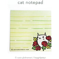Katzen Rose Notizblock Blumen Geschenk Katzen Rose Notizblock Blumen Geschenk von boygirlparty