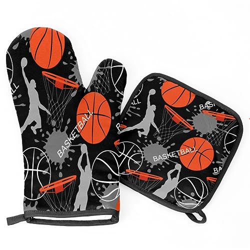 Ofenhandschuhe Topflappen Set Basketball Topflappen Pad Hitzebeständige Backhandschuhe Wasserfeste Kochhandschuhe, Für Grillen, Backen Ofenhandschuhe Topflappen Set Basketball Topflappen Pad Hitzebeständige Backhandschuhe Wasserfeste Kochhandschuhe, Für Grillen, Backen von bozhoushimatingbaihuoyouxiangongsi
