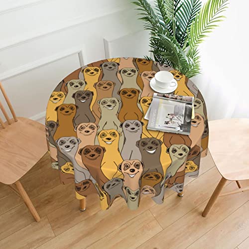 Tischdecke 152cm, Lustige Lächelnde Erdmännchen Abwaschbar Tischtuch Dekoration Party Tischdecke Schmutzabweisend Drucken Tischdecke, Für Abendessen, Picknick Tischdecke 152cm, Lustige Lächelnde Erdmännchen Abwaschbar Tischtuch Dekoration Party Tischdecke Schmutzabweisend Drucken Tischdecke, Für Abendessen, Picknick von bozhoushimatingbaihuoyouxiangongsi