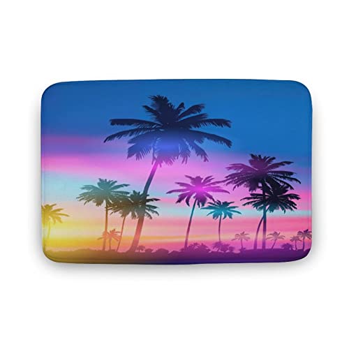 Türmatte Hawaii Palme Fußmatte Außen Wasserabsorbierend Flacher Fußabtreter Pflegeleichte Badezimmer Matte, Für Außen & Innen, Eingang, Flur, 40X60Cm von bozhoushisuhangbaihuoyouxiangongsi