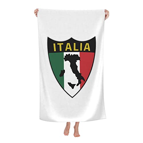 Badehandtuch Italien-Flagge-Schild-Love-Home-Italien- Duschtuch Mikrofaser Beach Towel Weiches Reisehandtuch Für Pool Reise Fitness,80X130Cm von bozhoushixiangbenshangmaoyouxiangongsi