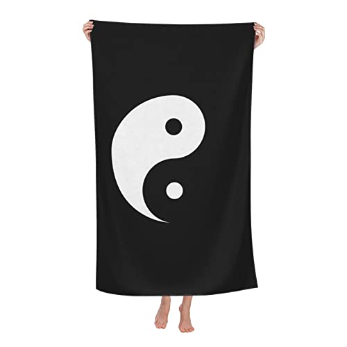 Badetuch Tai Chi Ying Yan (Yinyang) Strandtuch Leichtes Badehandtuch Tragbares Schwimmbadtuch Für Spa Camping Sauna,80X130Cm von bozhoushixiangbenshangmaoyouxiangongsi