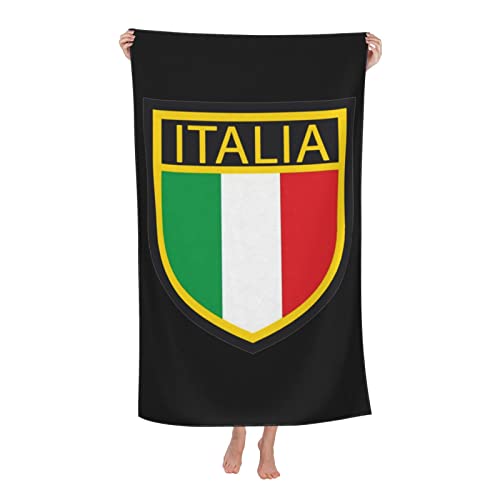 Strandhandtuch Italia Italien Italienische Flagge Strandtuch Sandfreie Stranddecke Weiches Handtuch Für Pool Camping Strand,80X130Cm von bozhoushixiangbenshangmaoyouxiangongsi