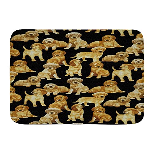 Fußmatte Innen Schwarzer Golden Retriever-Hundewelpe 40X60Cm Eingangstürmatte Waschbar Dauerhaft Saugstarke Türmatte Für Garage Haustür Fußmatte Innen Schwarzer Golden Retriever-Hundewelpe 40X60Cm Eingangstürmatte Waschbar Dauerhaft Saugstarke Türmatte Für Garage Haustür von bozhoushiyangshangshangmaoyouxiangongsi