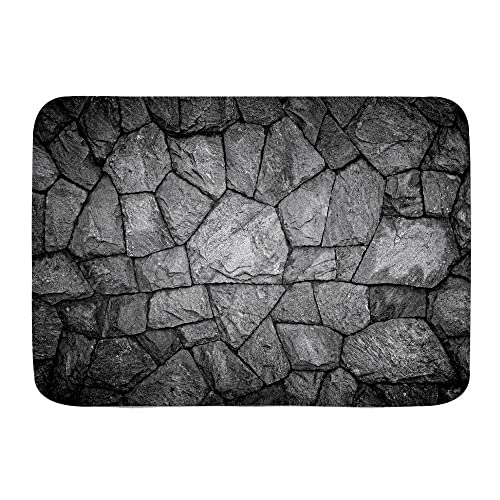Fussmatte Steinmauer Textur Bild Grobe Rostige Blöcke Veraltete Struktur Antiken Grunge Verwittert 40X60Cm Willkommen Fußmatte Lustige Komfortabel Badvorleger Für Flur Schlafzimmer von bozhoushiyangshangshangmaoyouxiangongsi