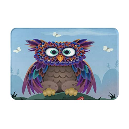 Türmatte 40x60cm, Niedliche Bunte Eule Flacher Fußabtreter Personalisierte Eingang Eingangsteppich Dekoration Haustür Küchentürteppich Türmatte 40x60cm, Niedliche Bunte Eule Flacher Fußabtreter Personalisierte Eingang Eingangsteppich Dekoration Haustür Küchentürteppich von bozhoushizhenweibaihuoyouxiangongsi
