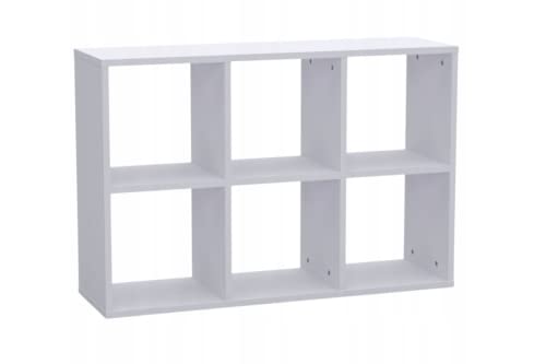 bracia mebelek KLX Würfelregal Weiß 2x3 – Regal Würfel with 6 Fächern - Raumteiler Regal 100 x 67.4 cm - Bücherregal für Wohnzimmerund Büro von Bracia Mebelek