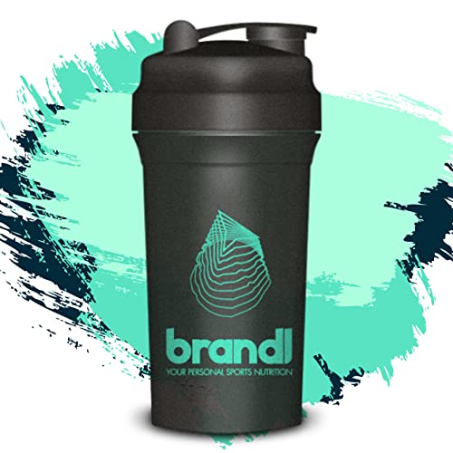 brandl® Fitness Shaker Proteinshake Made in EU | Premium Protein-Shaker 750ml für Sportler, mit Sieb & Skala | BPA-frei, robust & auslaufsicher von brandl