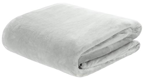 Brandsseller Flanelldecke Supersoft Kuscheldecke Tagesdecke Wohndecke - Uni - 180 x 220 cm (180 x 220 cm, Hellgrau) von Brandsseller