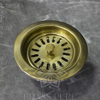 Unlackiertes Messingsieb, Abtropfbecken Mit Herausnehmbarem Abflusskorb Und Versiegeltem Deckel Unlackiertes Messingsieb, Abtropfbecken Mit Herausnehmbarem Abflusskorb Und Versiegeltem Deckel von brasspure