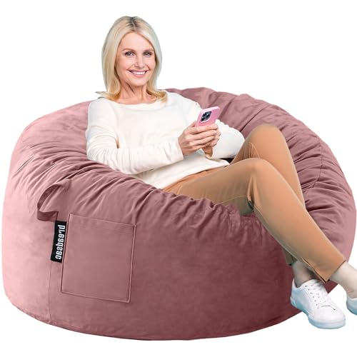 Sitzsack-Stühle, Memory-Schaum-Sitzsack-Stuhl für Erwachsene/Jugendliche/Kinder, Samt, faule Sofamöbel mit abnehmbarem Memory-Schaum mit hohem Rückprall für Wohnzimmer, Schlafzimmer, Studentenwohnheim von breadsac