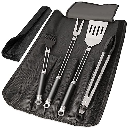 bremermann 1516 Grillbesteck-Set, 5-teilig aus Edelstahl mit Tasche von bremermann