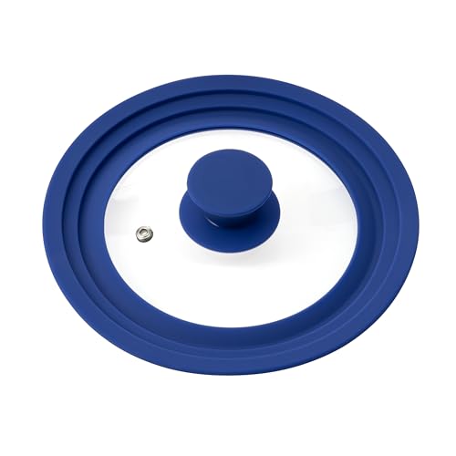 bremermann® Universal-Glasdeckel mit Silikonrand, 16/18/20 cm, klein (Blau) von bremermann