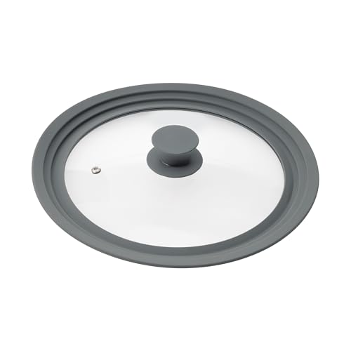 bremermann® Universal-Glasdeckel mit Silikonrand, 24/26/28 cm, mittel (Grau) von bremermann
