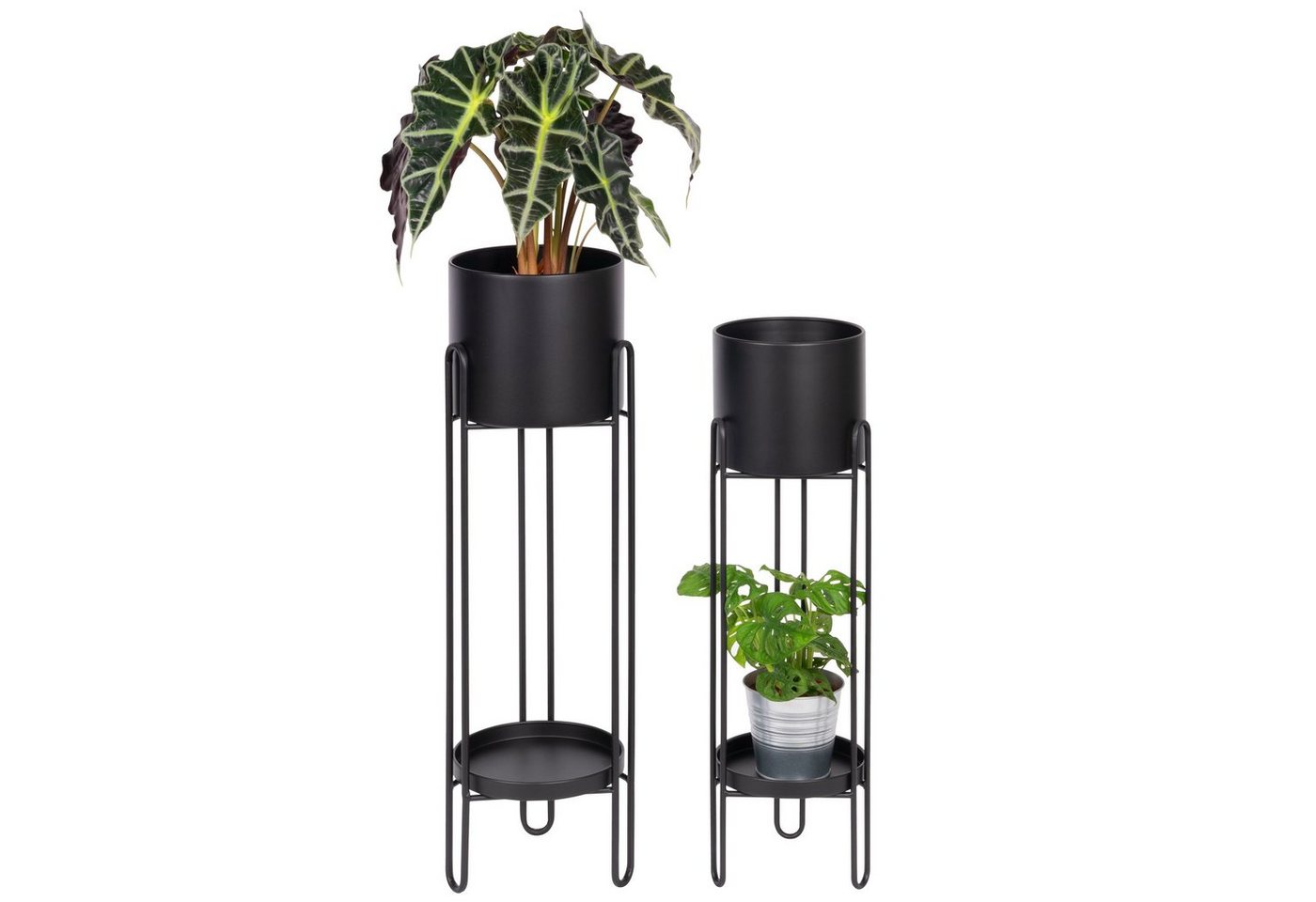 bremermann Blumenhocker Blumenhocker 2er-Set, Metall-Blumenständer, Blumensäule schwarz von bremermann