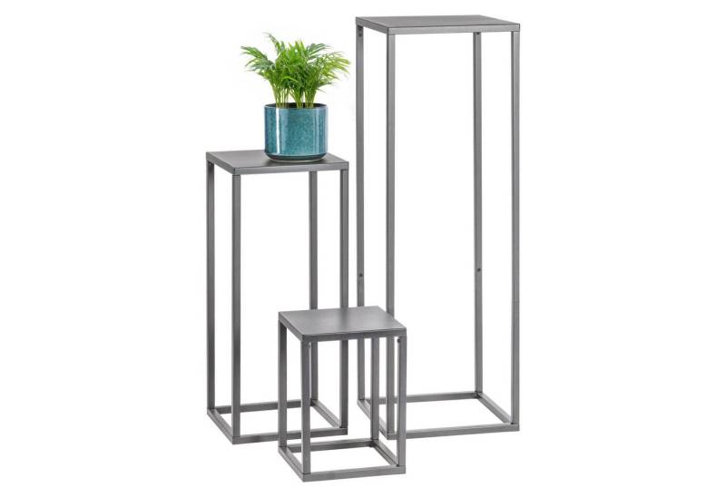 bremermann Blumenhocker Blumenhocker 3er-Set, Metall-Blumensäule, grau von bremermann