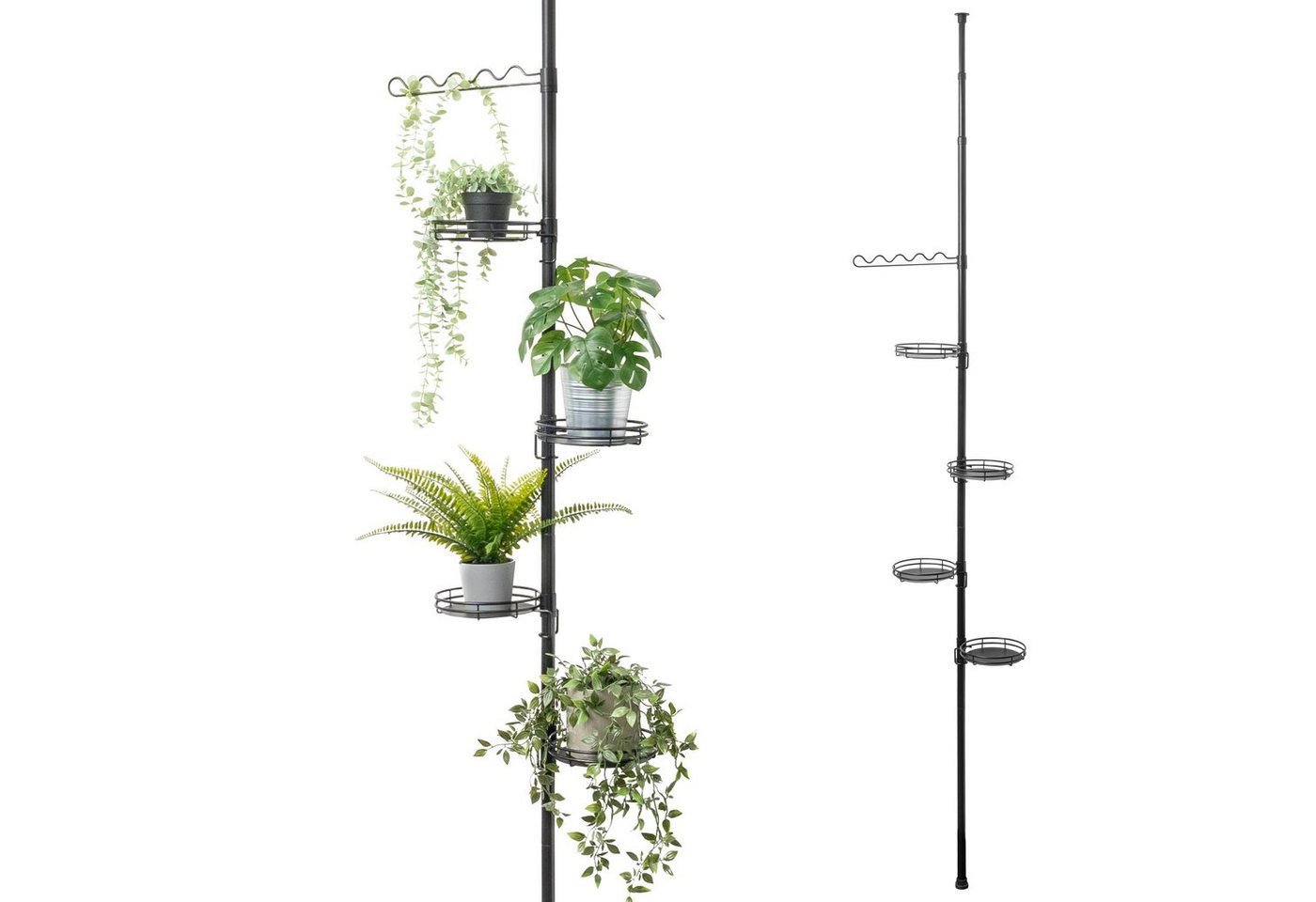 bremermann Blumenständer Teleskop-Blumenregal mit 4 Ablagen, höhenverstellbar von bremermann