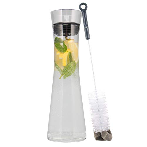 bremermann Glaskaraffe AMISA 1,2 Liter, Wasserkaraffe, transparent (Schwarz) von bremermann