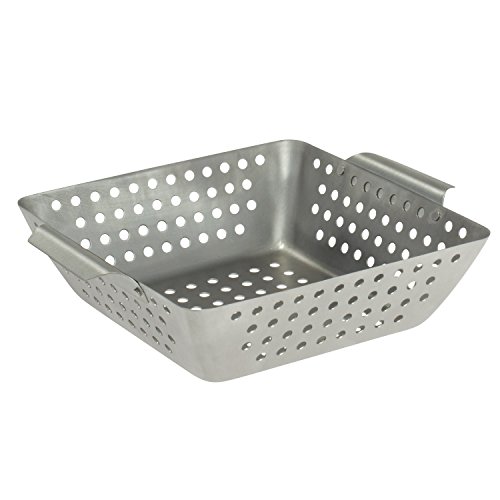 bremermann Grillkorb 27 x 7 x 21,5 cm Edelstahl Grillpfanne Grillplatte (1) von bremermann