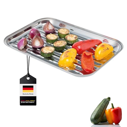 bremermann Grillschale, Grillpfanne Edelstahl, ca. 35 x 24,5 cm, 1 Stück von bremermann