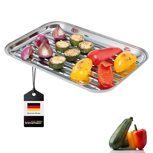 bremermann Grillschale, Grillpfanne Edelstahl, ca. 35 x 24,5 cm (1) von bremermann