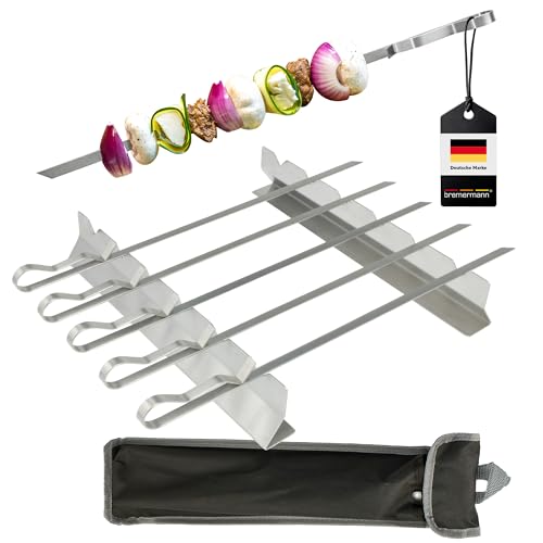 bremermann Grillspieße 6er-Set mit 2 Ablage-Gestellen, Grillspießhalter, im Nylonbeutel, Edelstahl matt bremermann Grillspieße 6er-Set mit 2 Ablage-Gestellen, Grillspießhalter, im Nylonbeutel, Edelstahl matt von bremermann