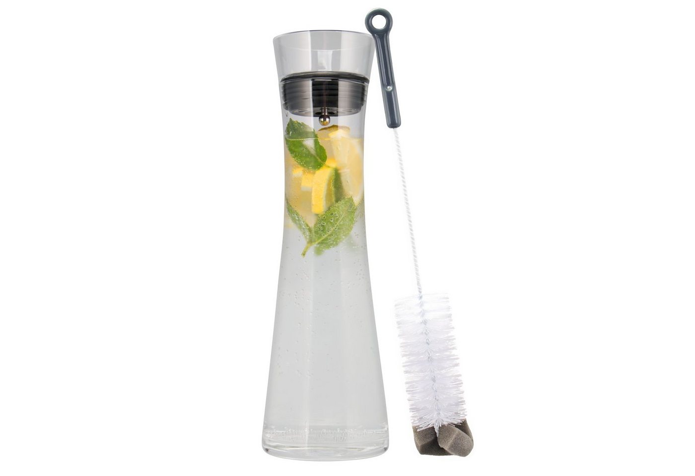 bremermann Karaffe Glaskaraffe AMISA 1,2 Liter, Wasserkaraffe, transparent (schwarz) von bremermann