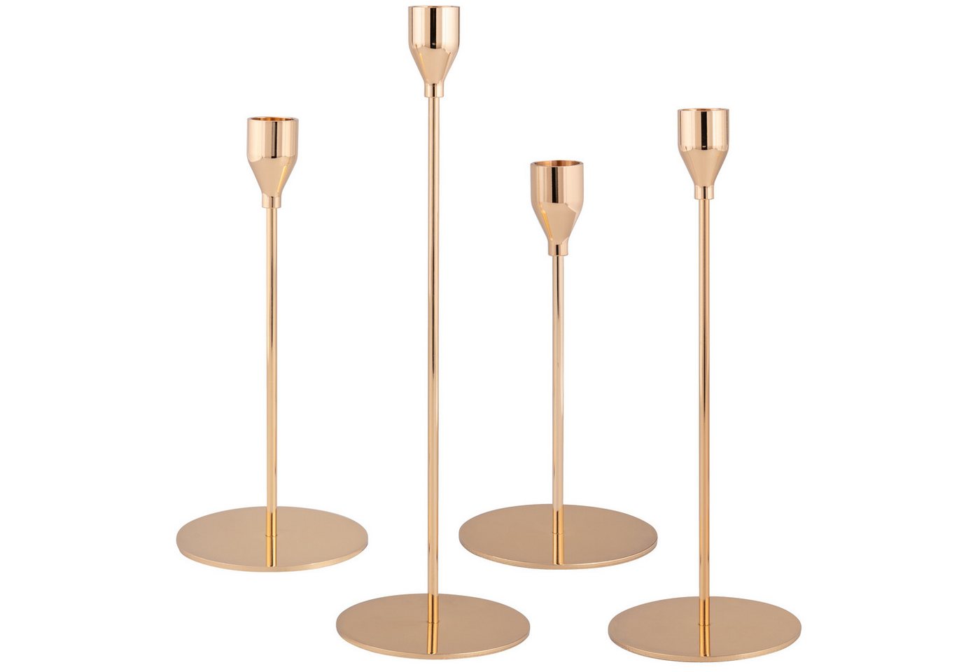 bremermann Kerzenhalter 4er-Set Kerzenhalter, Kerzenständer für Stabkerzen, Metall, roségold bremermann Kerzenhalter 4er-Set Kerzenhalter, Kerzenständer für Stabkerzen, Metall, roségold von bremermann