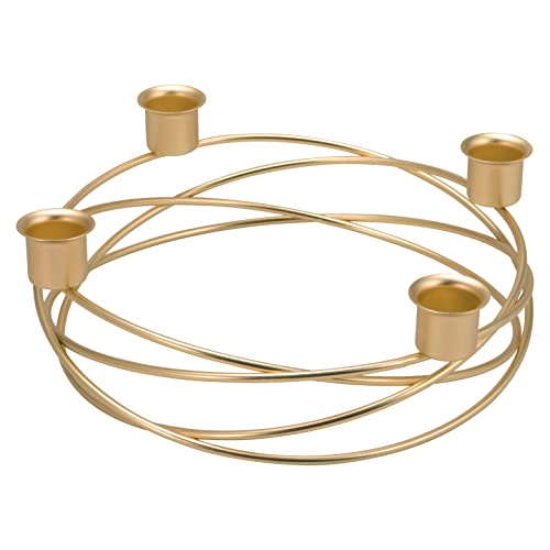 bremermann Kerzenhalter Kranzform, für Stabkerzen/Tafelkerzen, Kerzenständer (Gold) von bremermann