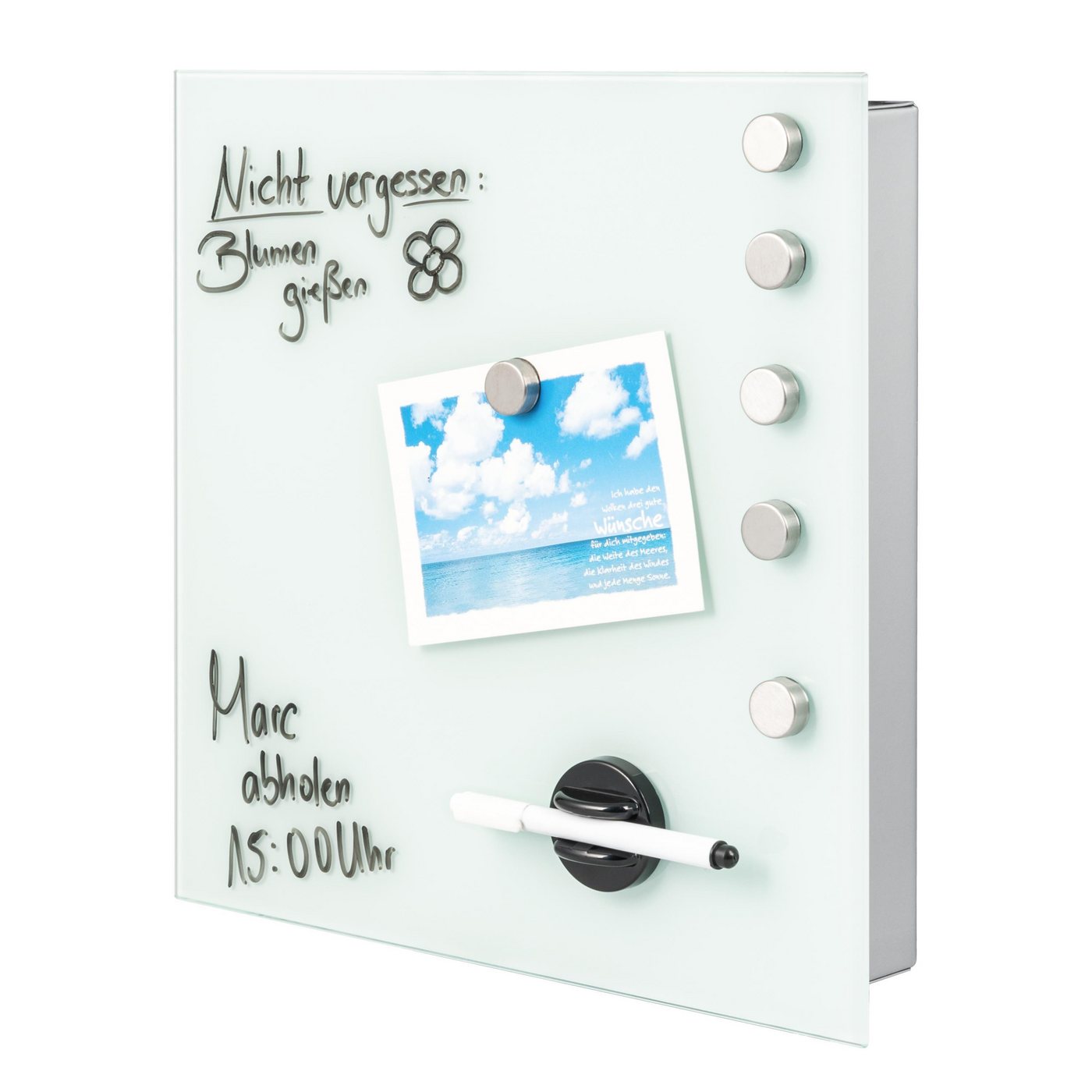 bremermann Schlüsselkasten Schlüsselkasten XL weiße Glasfront, 13 Haken, Korpus Metall grau bremermann Schlüsselkasten Schlüsselkasten XL weiße Glasfront, 13 Haken, Korpus Metall grau von bremermann