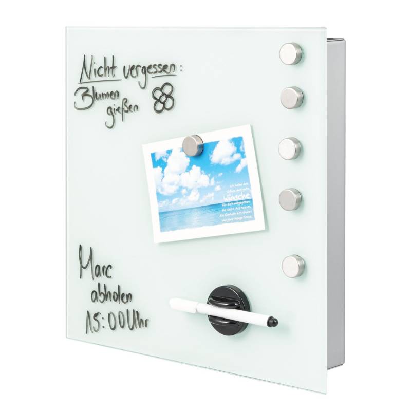 bremermann Schlüsselkasten Schlüsselkasten XL weiße Glasfront, 13 Haken, Korpus Metall grau bremermann Schlüsselkasten Schlüsselkasten XL weiße Glasfront, 13 Haken, Korpus Metall grau von bremermann