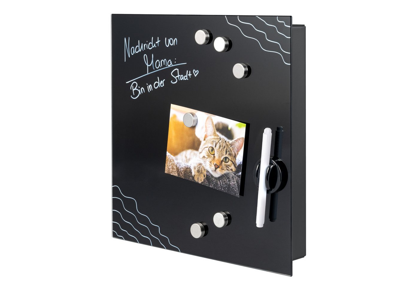 bremermann Schlüsselkasten XL in Schwarz, 13 Haken, 6 Magnete, 2 Marker, 1x Halter bremermann Schlüsselkasten XL in Schwarz, 13 Haken, 6 Magnete, 2 Marker, 1x Halter von bremermann