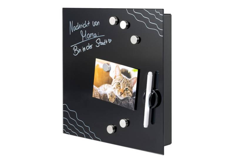 bremermann Schlüsselkasten XL in Schwarz, 13 Haken, 6 Magnete, 2 Marker, 1x Halter bremermann Schlüsselkasten XL in Schwarz, 13 Haken, 6 Magnete, 2 Marker, 1x Halter von bremermann