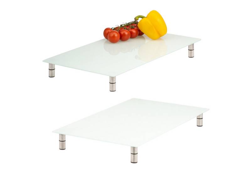 bremermann Schneide- und Abdeckplatte 2er Set aus Glas ca. 52 x 4 x 30 cm (B/H/T) von bremermann