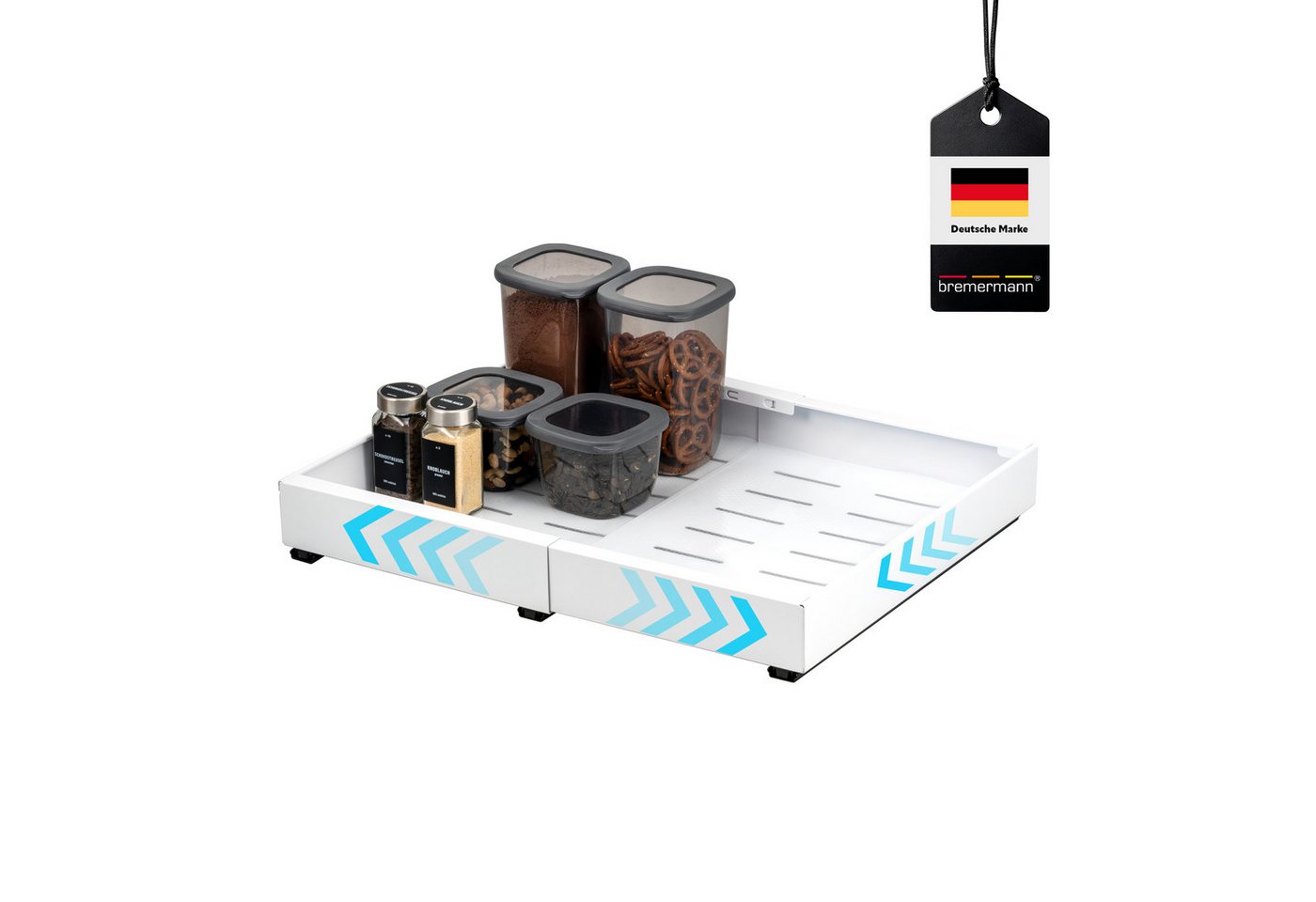 bremermann Teleskopauszug mit Einlegeboden, ausziehbar, Breite von 31-51 cm von bremermann