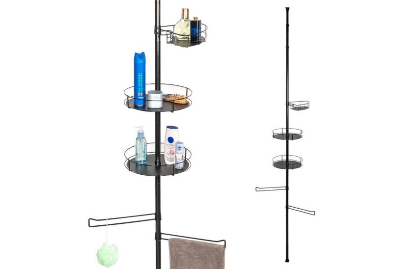 bremermann Teleskopregal Teleskop-Badregal, 3 Körbe, 2 Stangen, bis max. ca. 290 cm von bremermann
