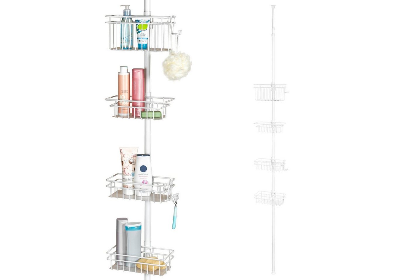 bremermann Teleskopregal Teleskop-Badregal, 4 Körbe, 2 Haken, bis max. ca. 290 cm bremermann Teleskopregal Teleskop-Badregal, 4 Körbe, 2 Haken, bis max. ca. 290 cm von bremermann